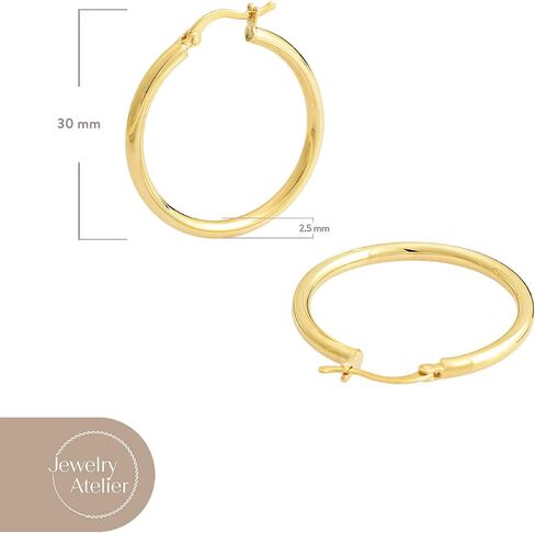 Jewelry Atelier Gold Filled Hoop Earrings Collection - 14K Solid Yellow Gold Filled Stylish Earrings for Women with Different Occasions & Styles in Kuwait