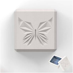 JINGIHE صندوق مجوهرات الفراشة هدايا للنساء، صناديق تخزين مزخرفة مع أغطية، هدايا شكر للأم، هدايا الصداقة، صندوق تذكار منحوت مطلي يدويًا لديكور المنزل (أزرق) in Kuwait