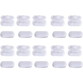 20Pcs White Roller Blinds Pull Cord Connector Curtain Chain Connector Plastic Replacement Vertical Roman Roller Blind Ball Chain Cord Connector Clips for Window Roller Window Shades Window Treatments in Saudi Arabia