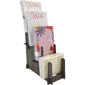 حامل عرض خشبي - لوحات، مطبوعات فنية، أعمال فنية، صور، كتب، قرطاسية، سجلات، مجلات والمزيد - المعارض التجارية، أسواق المزارعين والاستخدام المنزلي - قوي وأنيق (طبيعي، كبير) in Kuwait