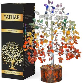 YATHABI كريستال التورمالين الأسود - شجرة كريستال - بلورات وأحجار - شجرة الحياة - أشياء روحية - شجرة بونساي كريستال سوداء - شجرة أحجار كريمة - ديكور فنغ شوي - هدية الانتقال لمنزل جديد للنساء in Kuwait