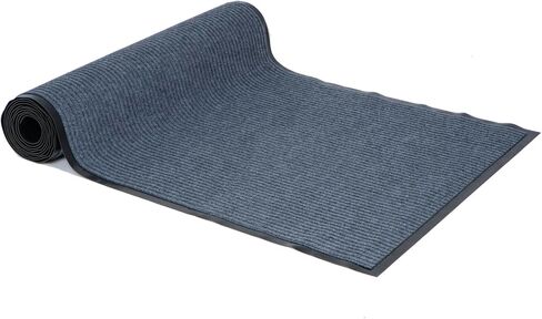 3'x16.4' Outdoor Runner Floor Mat Double Stripes Hallway Runner Rug Non-Slip Commercial Carpet Runner Entrance Mat for Indoor Entryway Balcony Kitchen Garage (Grey, 3 x 16.4 feet) in Saudi Arabia
