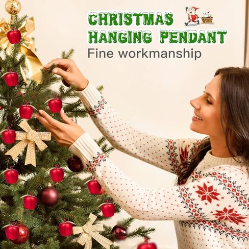 BESPORTBLE عيد الميلاد الحلي التفاح الأحمر المعلقات عيد الميلاد الحلي البسيطة شنقا التفاح التفاح الاصطناعي التفاح البلاستيك محاكاة التفاح لقضاء عطلة شجرة عيد الميلاد in Kuwait