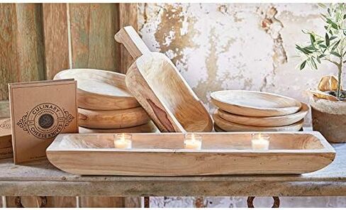 Santa Barbara Design Studio Paulownia Wood Bowl Natural LG in Saudi Arabia
