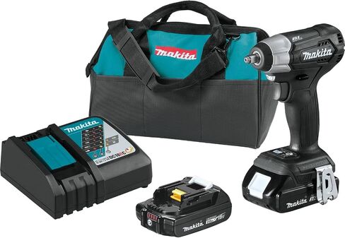 Makita XWT12RB 18V LXT Lithium-Ion Sub-Compact Brushless Cordless 3/8" Sq. Drive Impact Wrench Kit (2.0Ah) in Saudi Arabia