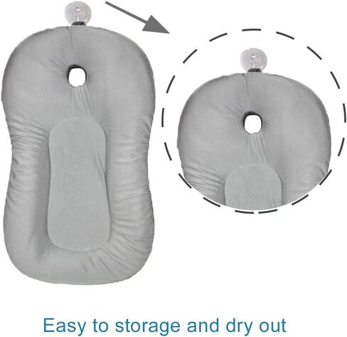 Baby Bath Mat, KAKIBLIN Baby Bath Cushion Soft Anti-Slip Bath Pad 0-6 Month Infant Bath Pillow, Blue in Saudi Arabia