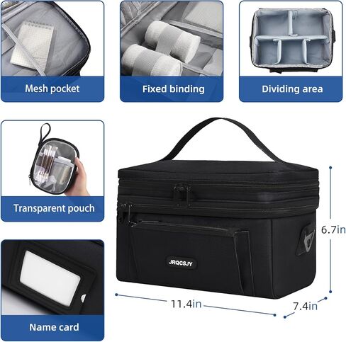 منظم زجاجات حبوب الدواء وحقيبة تخزين مع حقيبة محمولة للاسعافات الاولية لتنظيم الادوية المنزلية للسفر من جيه ار كيو سي اس جيه واي in Kuwait