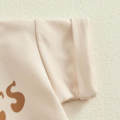 MOLZULAMS الوليد طفلة صبي ملابس قصيرة الأكمام العمة ليتل Bestie رومبير Crewneck نيسيي لطيف ملابس صيفية in Kuwait