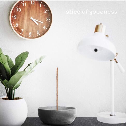 شريحة من جودنس حامل للبخور كبير الاسمنت الرمادي - مبخرة حديثة وبسيطة قياسية الحجم - بخور غير متضمنة - فقط لعيدان البخور الصغيرة بحجم 1 مم in Kuwait