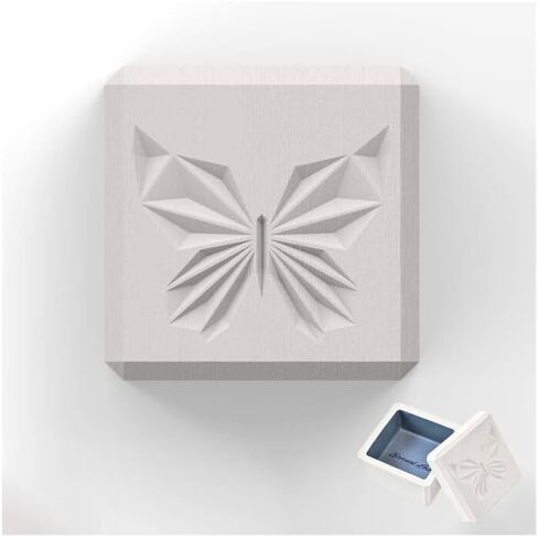 JINGIHE صندوق مجوهرات الفراشة هدايا للنساء، صناديق تخزين مزخرفة مع أغطية، هدايا شكر للأم، هدايا الصداقة، صندوق تذكار منحوت مطلي يدويًا لديكور المنزل (أزرق) in Kuwait