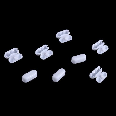 20Pcs White Roller Blinds Pull Cord Connector Curtain Chain Connector Plastic Replacement Vertical Roman Roller Blind Ball Chain Cord Connector Clips for Window Roller Window Shades Window Treatments in Saudi Arabia
