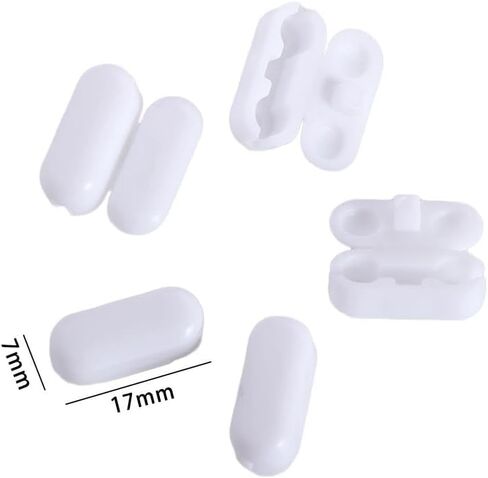 20Pcs White Roller Blinds Pull Cord Connector Curtain Chain Connector Plastic Replacement Vertical Roman Roller Blind Ball Chain Cord Connector Clips for Window Roller Window Shades Window Treatments in Saudi Arabia