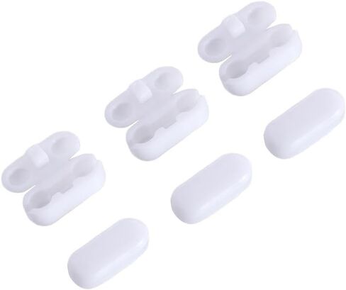 20Pcs White Roller Blinds Pull Cord Connector Curtain Chain Connector Plastic Replacement Vertical Roman Roller Blind Ball Chain Cord Connector Clips for Window Roller Window Shades Window Treatments in Saudi Arabia