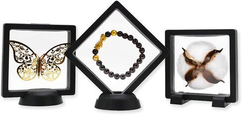 مجموعة من 5 قطع من LZYMSZ إطار شفاف ثلاثي الأبعاد حامل حامل حامل للتعليق للعملات المعدنية التحدي، ميداليات AA، عتيق، مجوهرات، هدية (3.5 × 3.5 × 0.8 بوصة) in Kuwait