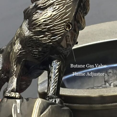 Linkbest Ashtray Cigarette Ash Tray Home Indoor Cool Decorative Ashtrays Sets For Weed With Wolf Shape Butane Lighter (No Gas) in Kuwait