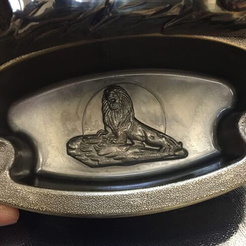 Linkbest Ashtray Cigarette Ash Tray Home Indoor Cool Decorative Ashtrays Sets For Weed With Wolf Shape Butane Lighter (No Gas) in Kuwait