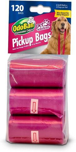 أكياس التقاط نفايات الحيوانات الأليفة من أودوبان، أكياس للاستعمال مرة واحدة، عدد 120 كيسًا in Kuwait