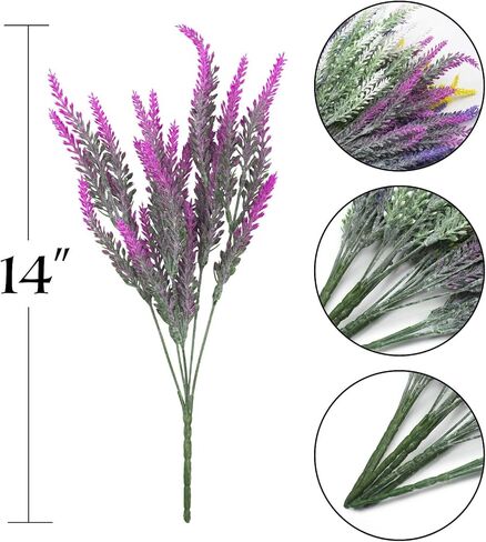 10 حزم من الزهور الاصطناعية الخزامى الملونة باقة متدفقة DIY ديكور حديقة بوعاء تصميم محاكاة زهرة الزفاف حديقة أثاث المكاتب الديكور in Kuwait