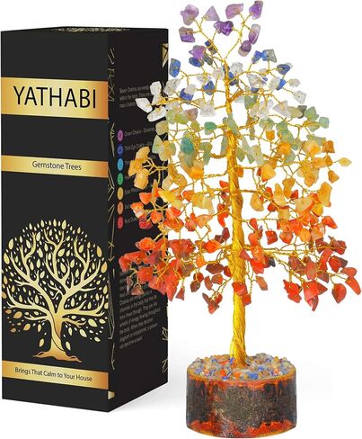 YATHABI كريستال التورمالين الأسود - شجرة كريستال - بلورات وأحجار - شجرة الحياة - أشياء روحية - شجرة بونساي كريستال سوداء - شجرة أحجار كريمة - ديكور فنغ شوي - هدية الانتقال لمنزل جديد للنساء in Kuwait