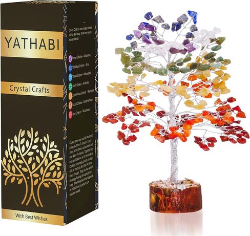 YATHABI كريستال التورمالين الأسود - شجرة كريستال - بلورات وأحجار - شجرة الحياة - أشياء روحية - شجرة بونساي كريستال سوداء - شجرة أحجار كريمة - ديكور فنغ شوي - هدية الانتقال لمنزل جديد للنساء in Kuwait