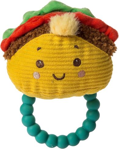 Mary Meyer Sweet Soothie Soft Baby Rattle with Teether Ring, Taco in Kuwait
