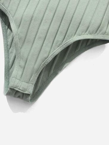 OYOANGLE Girl's Solid Mock Neck Long Sleeve Ribbed Knit T Shirt Bodysuit Top in Saudi Arabia