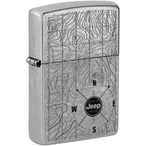 ولاعة جيب للجيب من الكروم للخريطة الطبوغرافية للشارع من Zippo Jeep