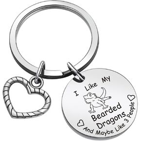 ZQEOU Bearded Dragon Mom Key Chain Reptile Keychain Bearded Dragon Lover Key Chain in Kuwait