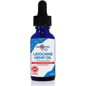MAXOCAINE Lido-Hemp Oil: Natural Pain & Stress Relief Blend - Eucalyptus, Spearmint Essential Oils, Lidocaine, Hemp Extract - Premium Quality Holistic Solution (1) in Saudi Arabia