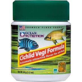 Ocean Nutrition Cichlid Vegi Flakes 2.5-Ounces (70 Grams) Jar
