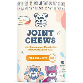 Paw Rangers Joint Chews For Pets 90Ct. - Chondroitin, Glucosamine for dogs and cats: Cat and Dog Vitamins: Hip and Joint support supplement for dogs and cats - Pet Supplies:Cat & Dog Joint supplement in Saudi Arabia