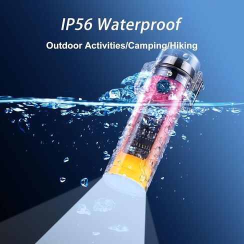 Portable Gradient Color Electric Lighter with Flashlight in Kuwait