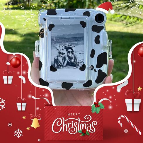 حافظة شفافة من wogozan لكاميرا Fujifilm Instax Mini 11 الفورية مع جيب صور مطور يحمل 10 أفلام على الظهر وحزام قابل للتعديل (شفاف) (بدون كاميرا) in Kuwait