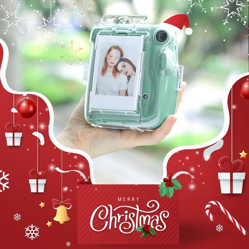 حافظة شفافة من wogozan لكاميرا Fujifilm Instax Mini 11 الفورية مع جيب صور مطور يحمل 10 أفلام على الظهر وحزام قابل للتعديل (شفاف) (بدون كاميرا) in Kuwait