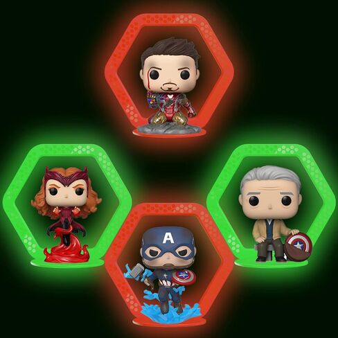 4 Riser Display Shelf for Funko Pop Display or Other Pop Figures, Wall Mounted Glow at Night in Saudi Arabia