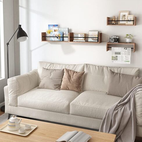 واي جومير ارفف حائط عائمة من 4 قطع، رف كتب الحضانة، رف توابل المطبخ، ارفف معلقة على الحائط مع قضيب معدني للكتب وغرفة النوم والحمام والمطبخ in Kuwait