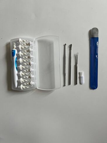 مزيل شمع الأذن السيليكون من جو إيليت | منظف ​​الستانلس ستيل | أداة إزالة شمع الأذن من كيو جريبس للرجال والنساء | مجموعة إزالة شمع الأذن القابلة لإعادة الاستخدام مع بدائل السيليكون الناعمة | منظف ​​شمع الأذن in Kuwait