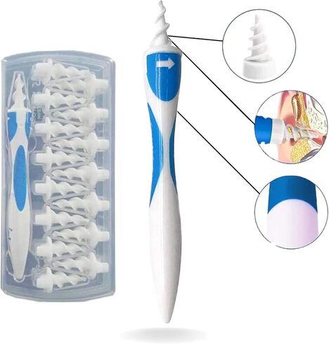 مزيل شمع الأذن السيليكون من جو إيليت | منظف ​​الستانلس ستيل | أداة إزالة شمع الأذن من كيو جريبس للرجال والنساء | مجموعة إزالة شمع الأذن القابلة لإعادة الاستخدام مع بدائل السيليكون الناعمة | منظف ​​شمع الأذن in Kuwait