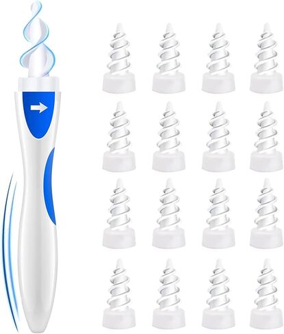 مزيل شمع الأذن السيليكون من جو إيليت | منظف ​​الستانلس ستيل | أداة إزالة شمع الأذن من كيو جريبس للرجال والنساء | مجموعة إزالة شمع الأذن القابلة لإعادة الاستخدام مع بدائل السيليكون الناعمة | منظف ​​شمع الأذن in Kuwait