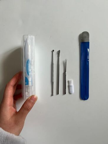 مزيل شمع الأذن السيليكون من جو إيليت | منظف ​​الستانلس ستيل | أداة إزالة شمع الأذن من كيو جريبس للرجال والنساء | مجموعة إزالة شمع الأذن القابلة لإعادة الاستخدام مع بدائل السيليكون الناعمة | منظف ​​شمع الأذن in Kuwait