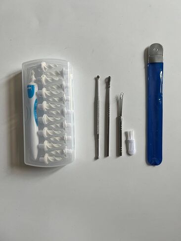 مزيل شمع الأذن السيليكون من جو إيليت | منظف ​​الستانلس ستيل | أداة إزالة شمع الأذن من كيو جريبس للرجال والنساء | مجموعة إزالة شمع الأذن القابلة لإعادة الاستخدام مع بدائل السيليكون الناعمة | منظف ​​شمع الأذن in Kuwait