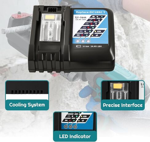 1 Pack 7A 14.4V-18V Lithium ion Battery Charger in Kuwait