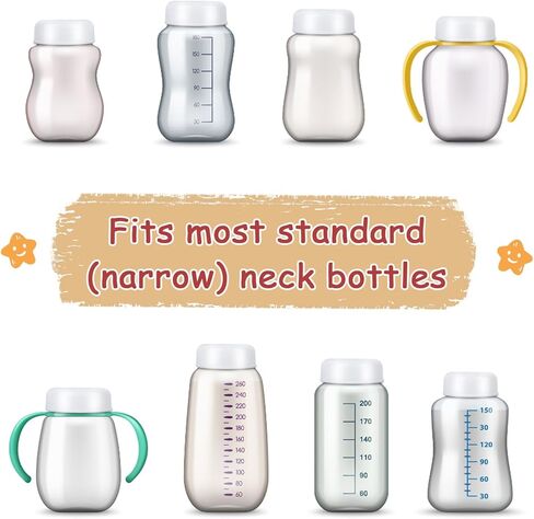 غطاء زجاجة الاطفال، اغطية لولبية، اغطية سفر من اكا مع قرص اغلاق قابل لاعادة الكتابة متوافق مع زجاجات افينت دكتور براون ماوث واغطية زجاجات الاطفال، غطاء بديل بحلقة اغلاق الزجاجات الطبيعية وقرص اغلاق in Kuwait