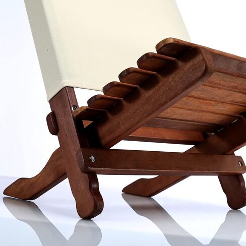 BYER OF MAINE، Pangean Lounger، أخضر، خشب صلب متين مع بوليستر شديد التحمل، سهل الطي والحمل، كرسي شاطئ خشبي، كرسي تخييم، كرسي قابل للطي، كرسي محمول، أثاث Pangean in Saudi Arabia