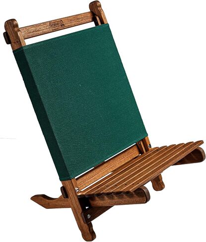 BYER OF MAINE، Pangean Lounger، أخضر، خشب صلب متين مع بوليستر شديد التحمل، سهل الطي والحمل، كرسي شاطئ خشبي، كرسي تخييم، كرسي قابل للطي، كرسي محمول، أثاث Pangean in Saudi Arabia