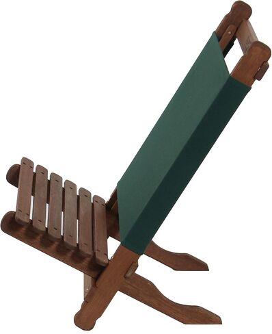BYER OF MAINE، Pangean Lounger، أخضر، خشب صلب متين مع بوليستر شديد التحمل، سهل الطي والحمل، كرسي شاطئ خشبي، كرسي تخييم، كرسي قابل للطي، كرسي محمول، أثاث Pangean in Saudi Arabia
