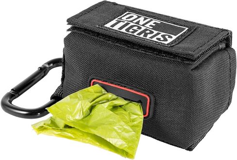 OneTigris Waste Bag Dispenser Mini Pouch Holder for Dog Cat Poop Bag & Baby Diaper Bag (Black) in Saudi Arabia