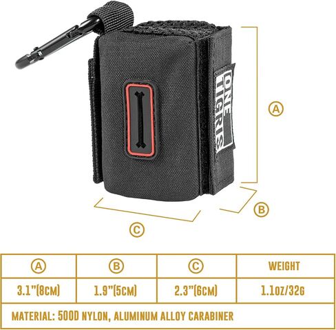 OneTigris Waste Bag Dispenser Mini Pouch Holder for Dog Cat Poop Bag & Baby Diaper Bag (Black) in Saudi Arabia