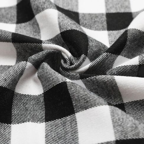 2 حزمة من ستائر النوافذ المنسوجة من القماش القطني بفحص الجاموس وجيب قضيب أبيض وأسود منقوشة اتجاهات ديكور ستائر تصميم المزرعة للمطبخ أو غرفة المعيشة 16 بوصة × 56 بوصة (مباشر) in Kuwait