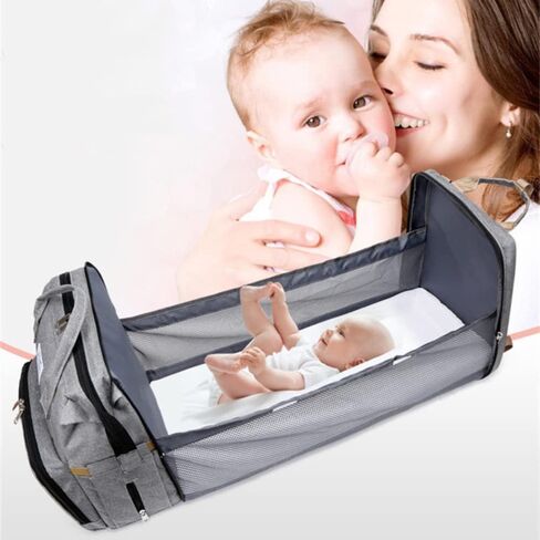 Diaper Bag Backpack Multifunction Baby Bag Waterproof Large Travel Back Pack with Changing Station and USB Charging Port for Moms Dads Baby Registry Search Newborn Baby essential Gifts in Kuwait